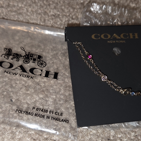 Coach Gold Bracelet with Jewel Accents - Picture 3 of 3